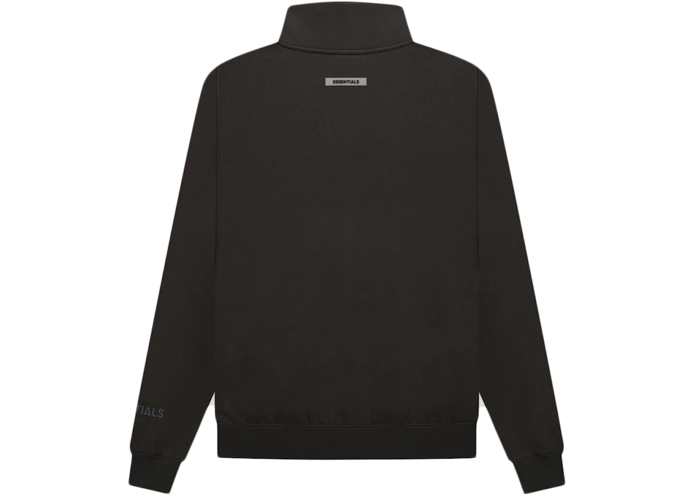 Fear of God Essentials Half Zip Pullover Sweater Weathered Black - FW20 ...