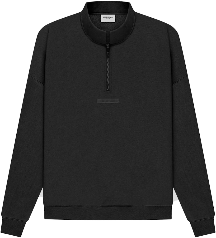 Fear of God Essentials Half Zip Sweater Black/Stretch Limo - SS21 - US