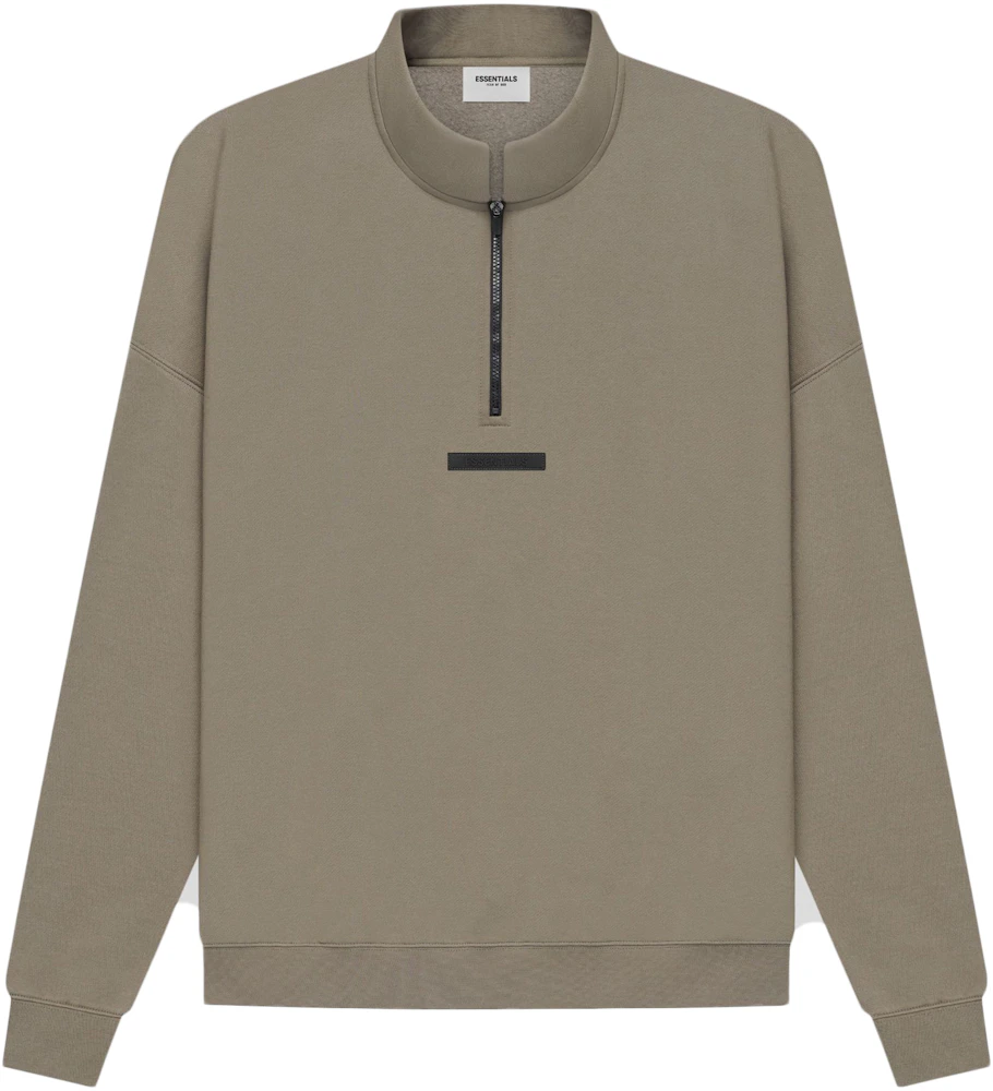 Fear of God Essentials Half Zip Sweater Taupe - SS21 - US
