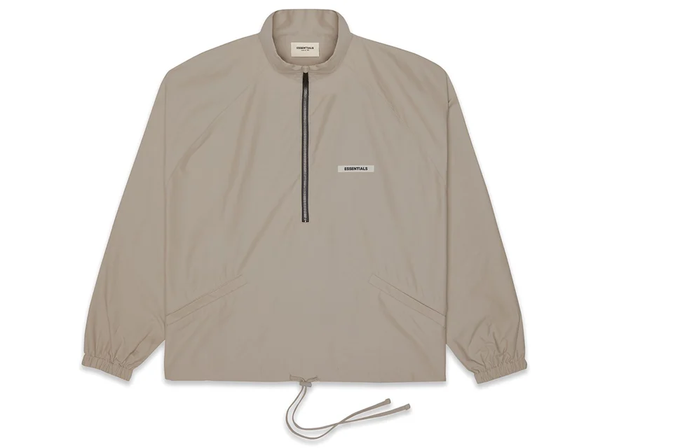 Fear of God Essentials Half-Zip Track Jacket Taupe