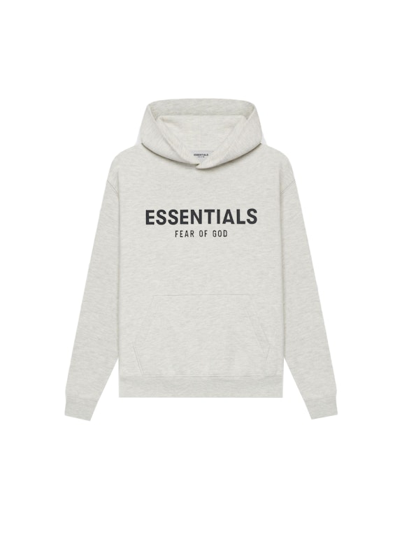 Pre-owned Fear Of God Essentials Kids Pull-over Hoodie Oatmeal Heather / Light Heather Oatmeal In Oatmeal Heather/light Heather Oatmeal