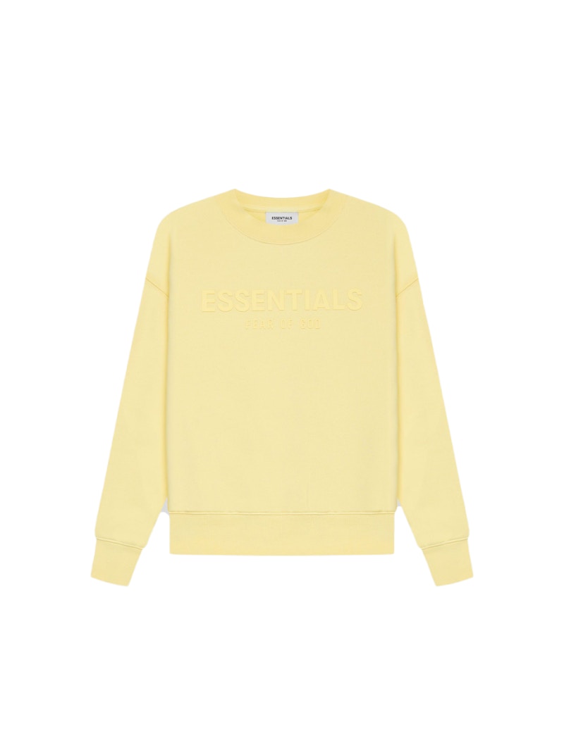 Fear of god essentials lemonade pullover hoodie outlet yello