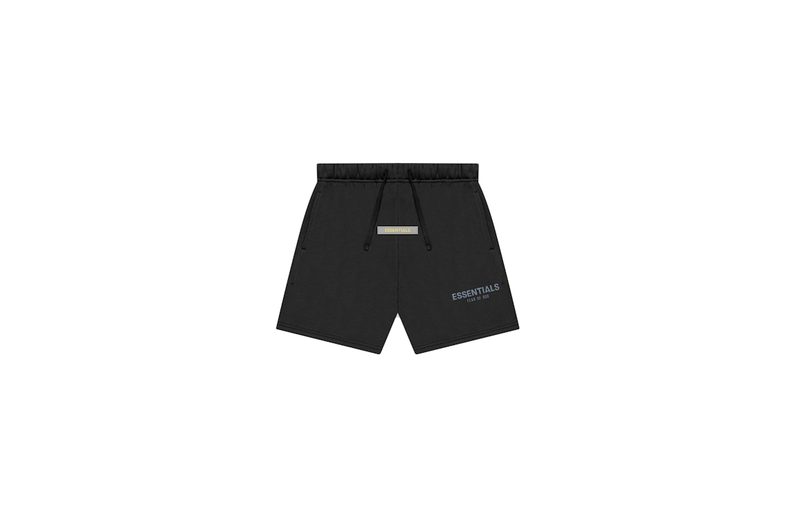 Pre-owned Fear Of God Essentials Kids Shorts Black/stretch Limo