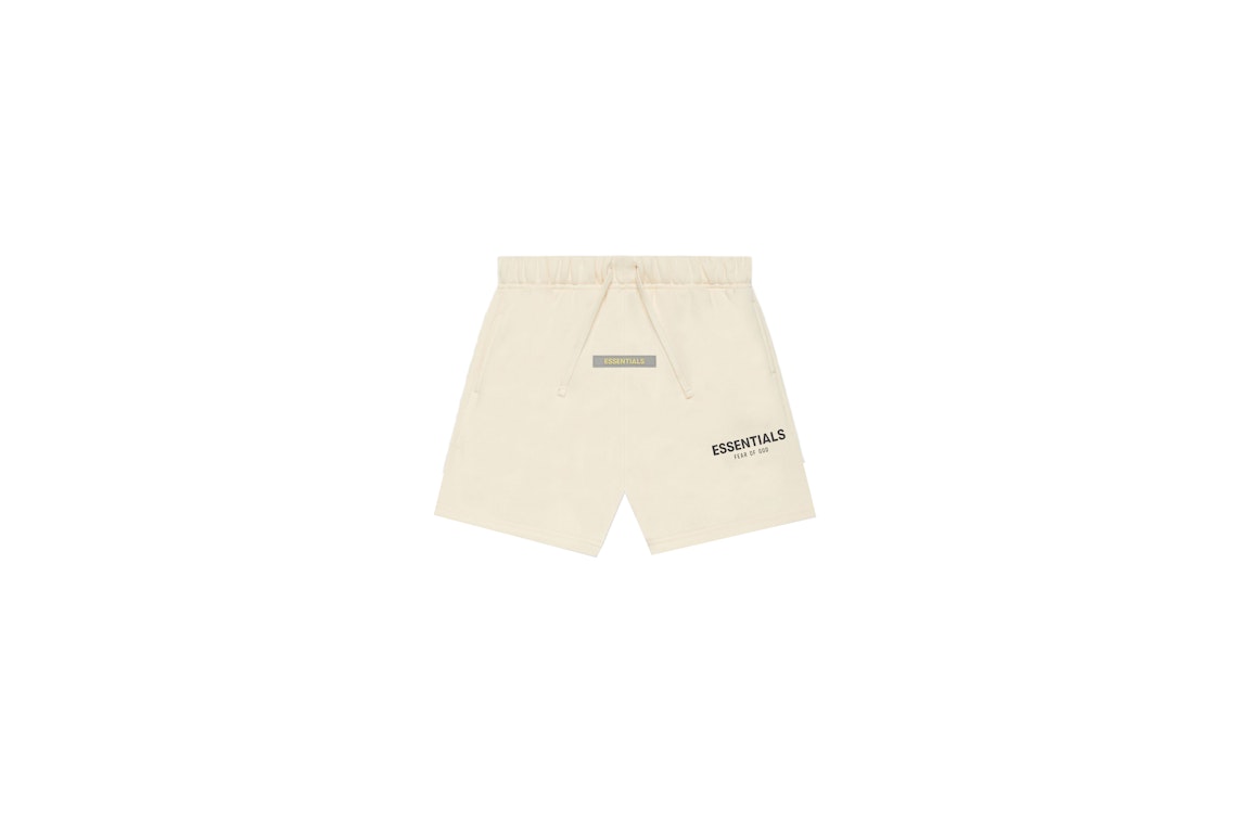 Pre-owned Fear Of God Essentials Kids Shorts Cream/buttercream