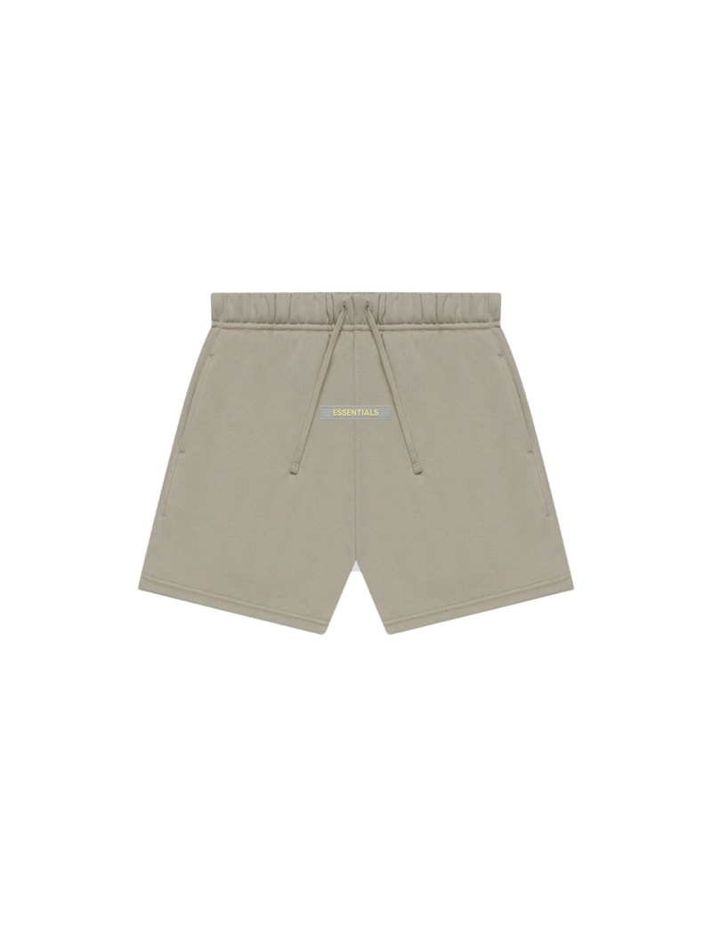 Pre-owned Fear Of God Essentials Kids Shorts In Moss/goat