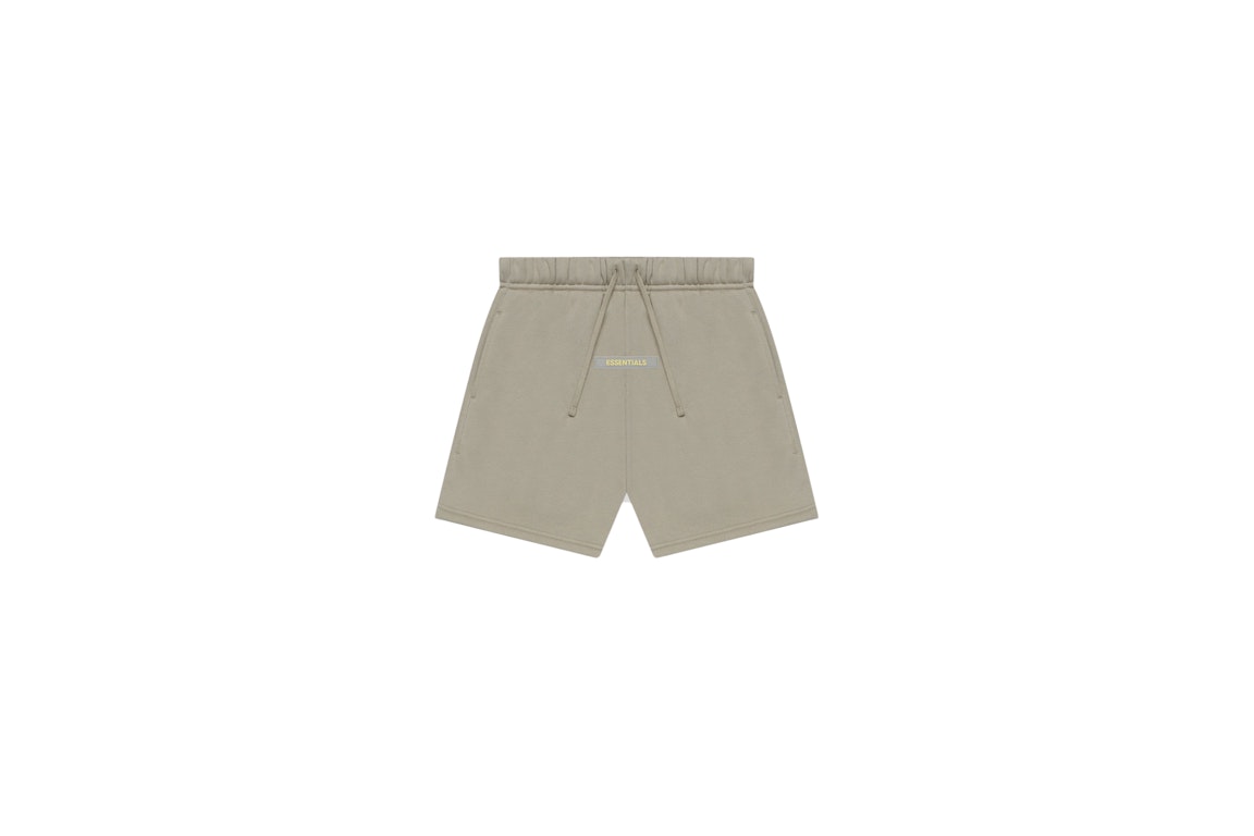 Pre-owned Fear Of God Essentials Kids Shorts Moss/goat
