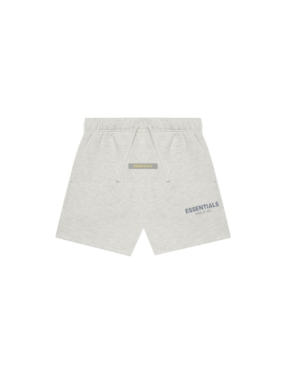 Pre-owned Fear Of God Essentials Kids Shorts Oatmeal Heather/light Heather Oatmeal