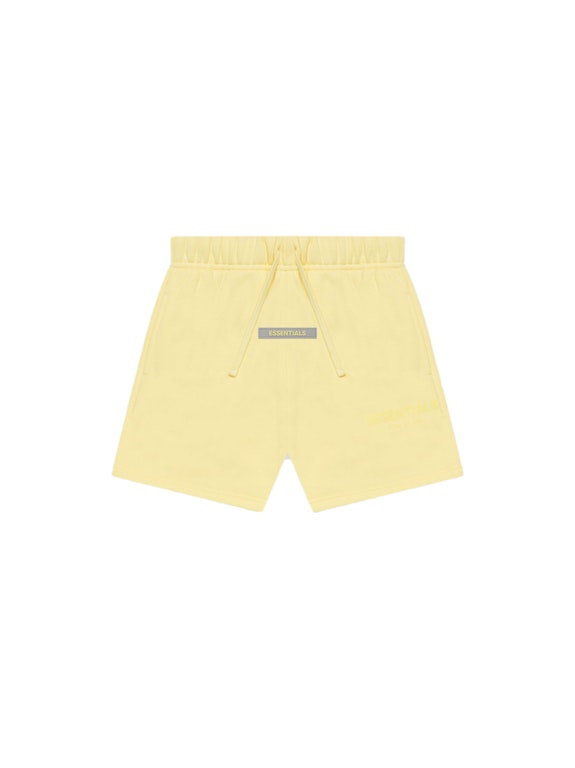Pre-owned Fear Of God Essentials Kids Shorts Yellow/lemonade