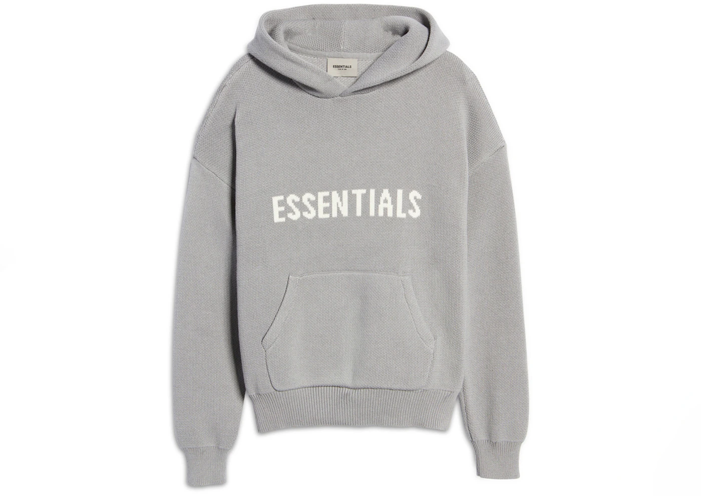 Fear of God Essentials Knit Pullover Hoodie (SS21) Cement/Pebble Men's -  SS21 - US