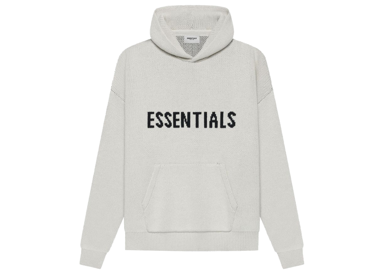 Fear of God Essentials Knit Pullover Hoodie (SS21) Light Heather ...