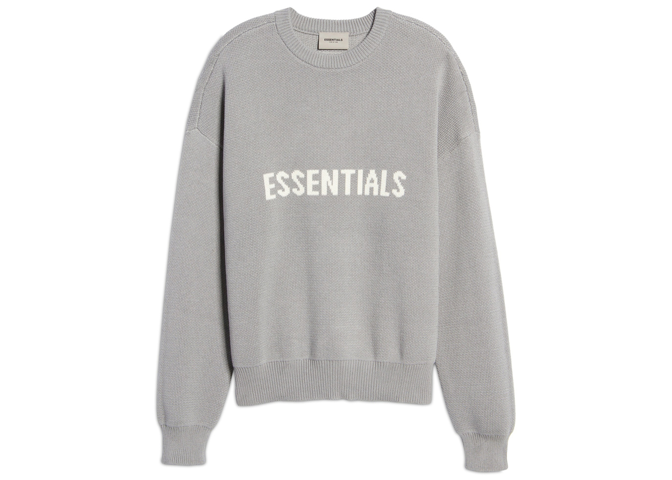Fear of God Essentials Knit Sweater Cement/Pebble Men's - SS21 - US