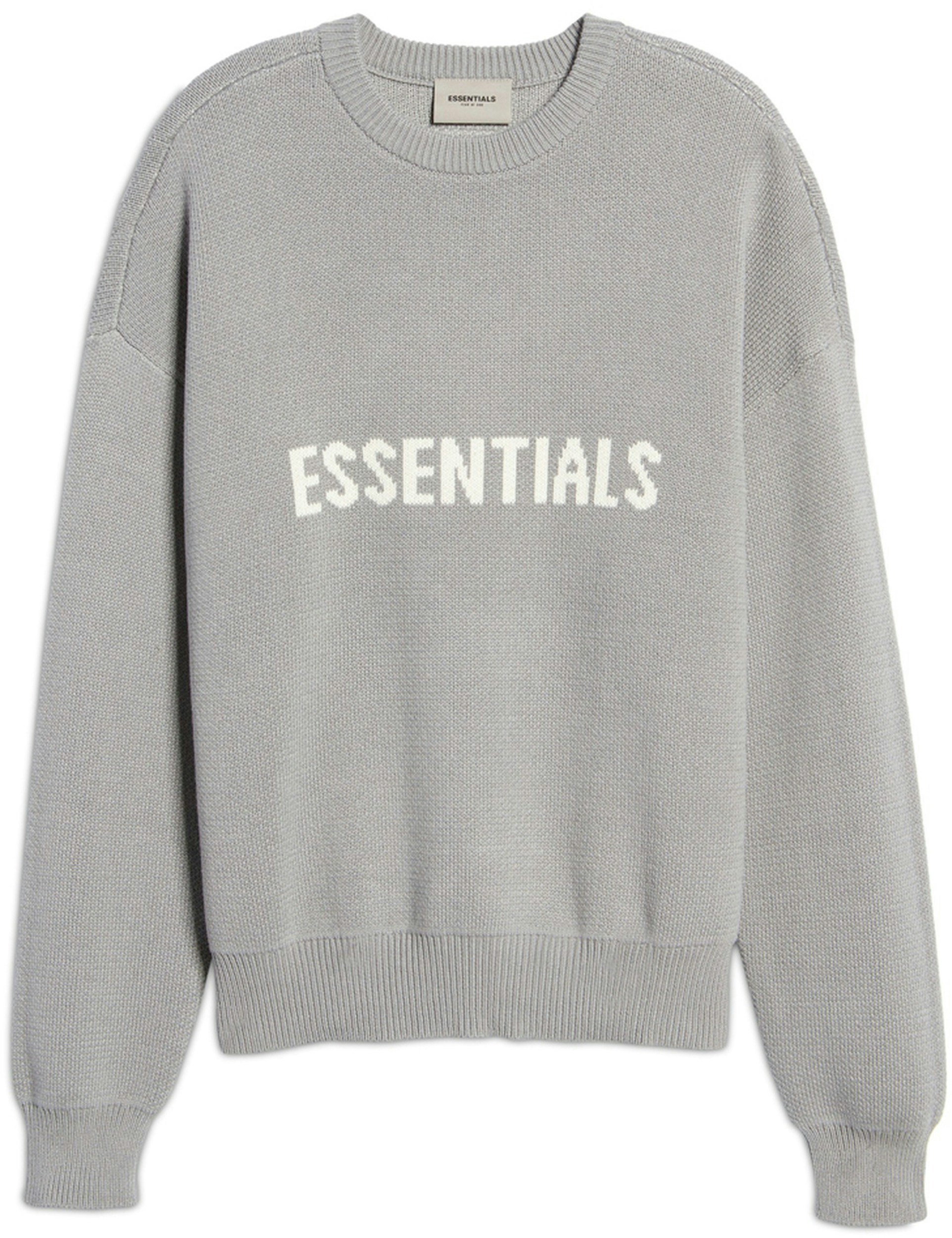 FEAR OF GOD ESSENTIALS Knit Sweater Cement/Pebble - SS21
