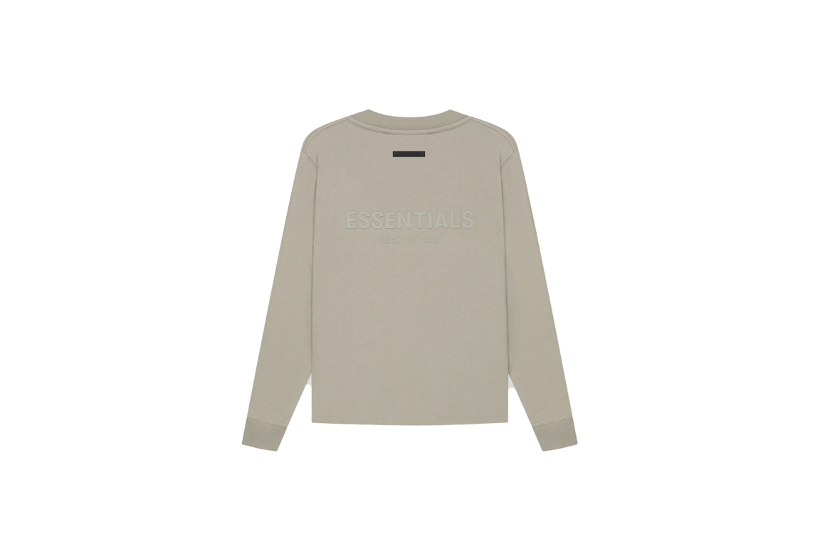 Pre-owned Fear Of God Essentials Long Sleeve T-shirt Moss/goat