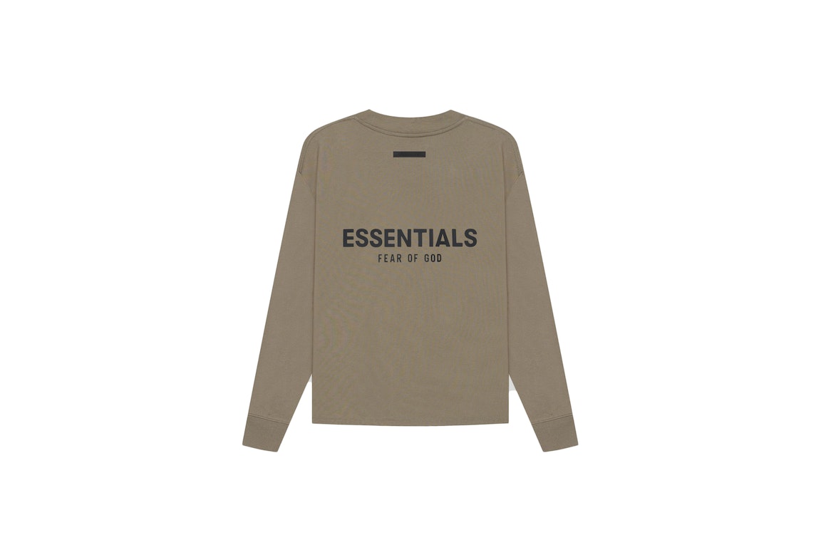 Pre-owned Fear Of God Essentials Long Sleeve T-shirt Taupe