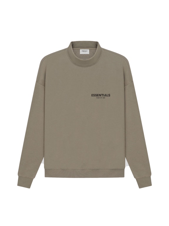 Pre-owned Fear Of God Essentials Mock Neck Sweater Taupe