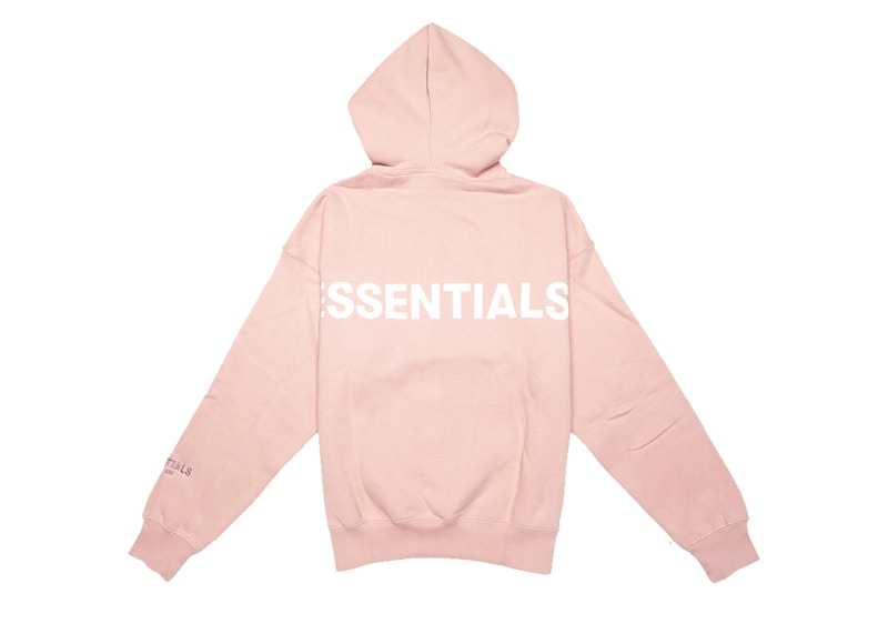 Fear of God Essentials Pink 3M Logo Pullover Hoodie Blush FW19 US