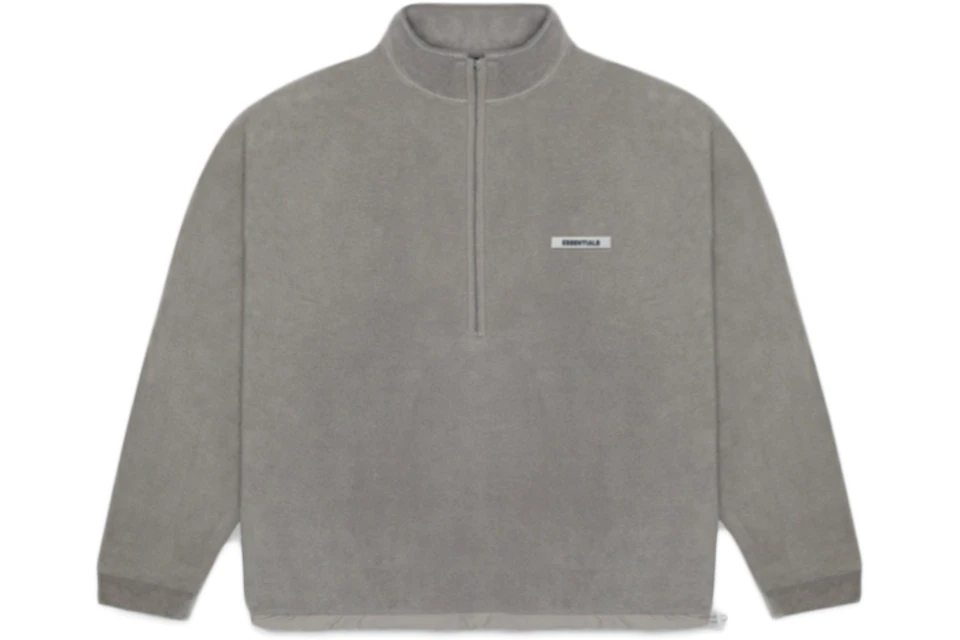 FEAR OF GOD ESSENTIALS Polar Fleece Half-Zip Sweater Grey Flannel/Charcoal