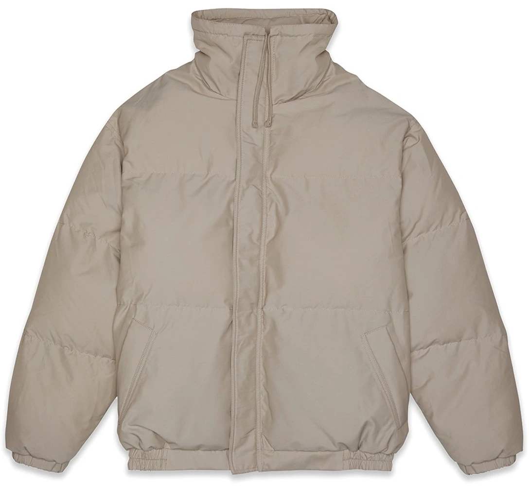 Fear of God Essentials Puffer Jacket Taupe Men's - FW20 - US