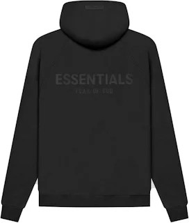 Fear of God Essentials Pull-Over Hoodie (SS21) Black/Stretch Limo ...