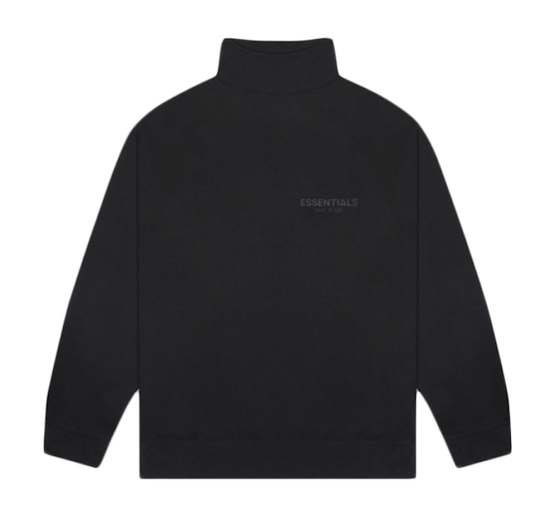 black mock neck sweatshirt