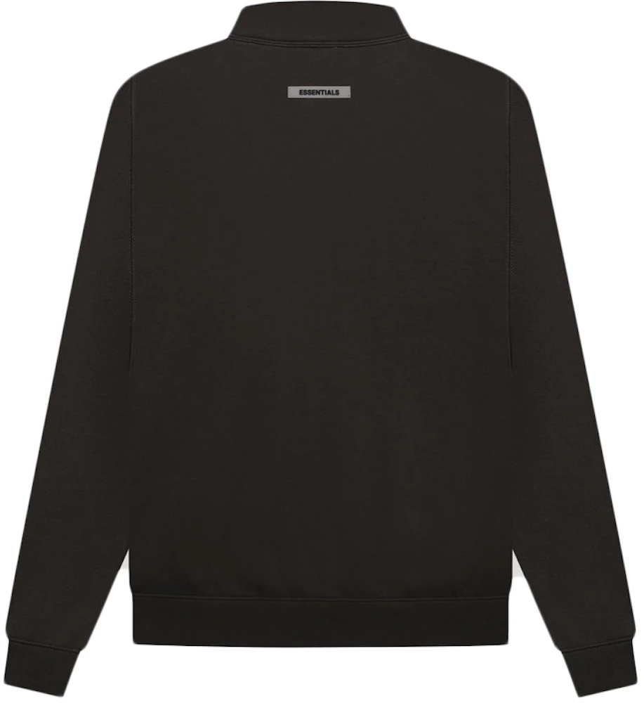 Essentials Black Pullover Mock Neck Sweatshirt Essentials