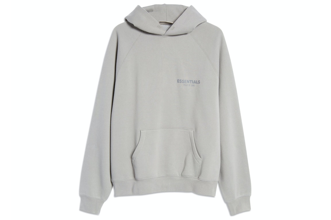 Pre-owned Fear Of God Essentials Pullover Hoodie Cement/pebble