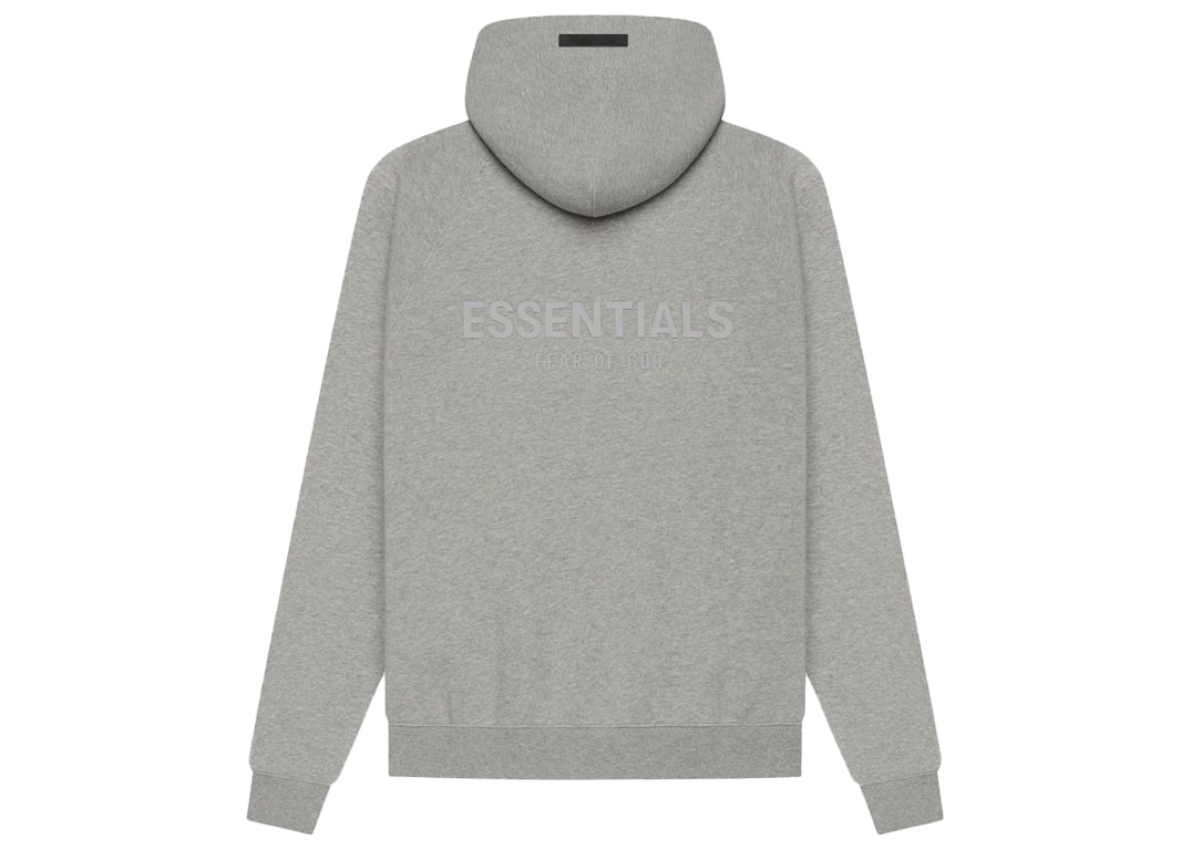 Pre-owned Fear Of God Essentials Pullover Hoodie Dark Heather Oatmeal