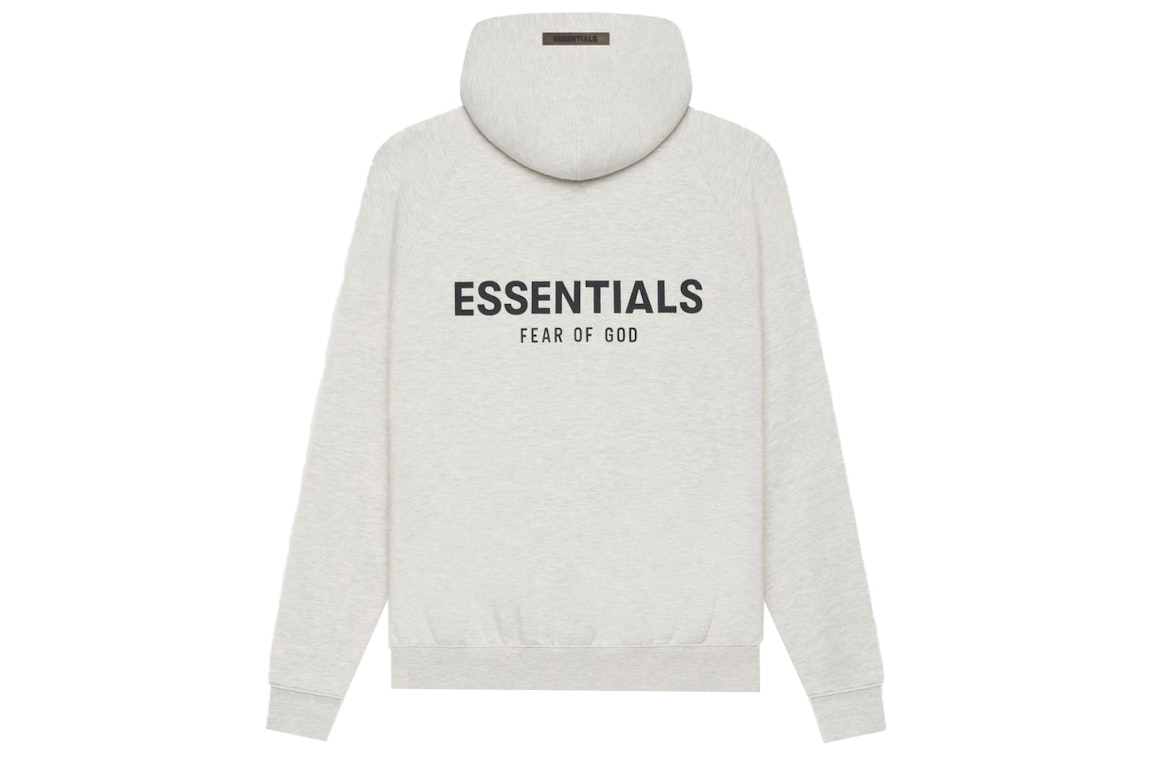 Pre-owned Fear Of God Essentials Pullover Hoodie Light Heather Oatmeal
