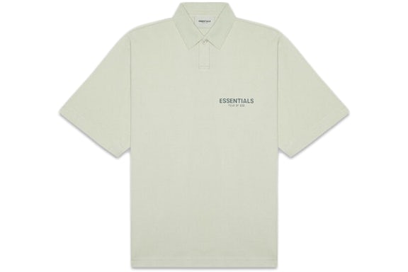Fear of God Essentials Kurzarm Boxy Polo Alfalfa Sage