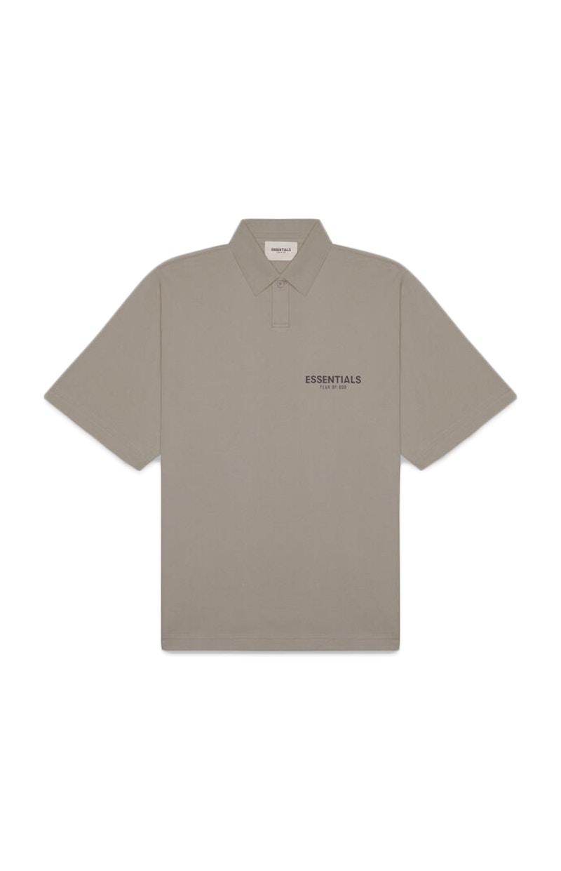 Fear of God Essentials Short Sleeve Boxy Polo Taupe Men's - FW20 - GB