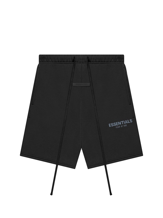 Pre-owned Fear Of God Essentials Shorts (ss21) Black/stretch Limo