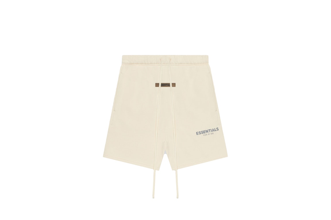 Pre-owned Fear Of God Essentials Shorts (ss21) Cream/buttercream