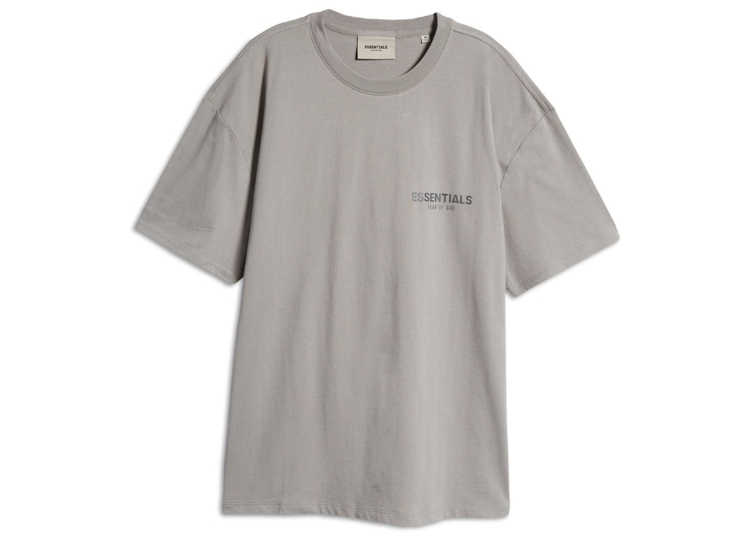 Pre-owned Fear Of God Essentials T-shirt Cement/pebble
