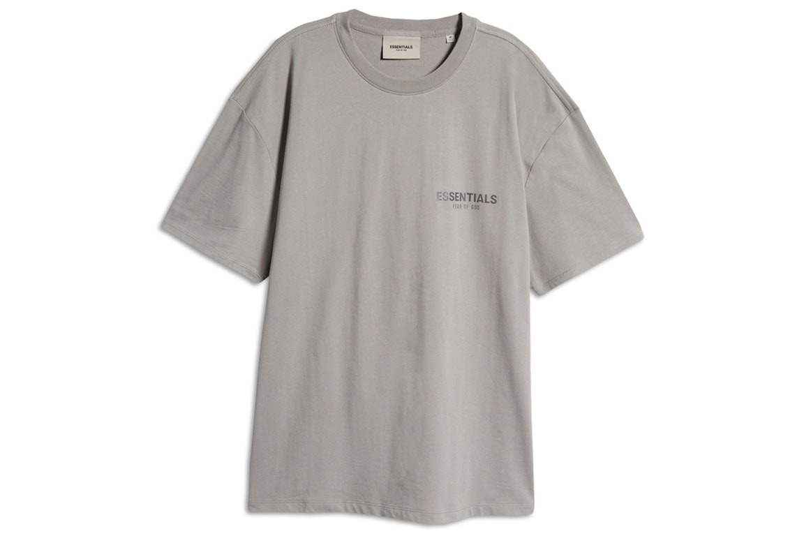 Pre-owned Fear Of God Essentials T-shirt Cement/pebble