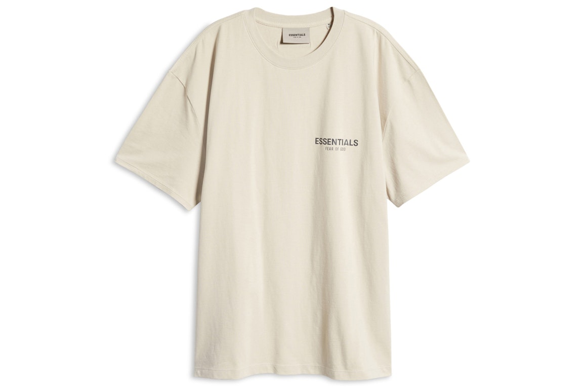 Pre-owned Fear Of God Essentials T-shirt Stone/oat