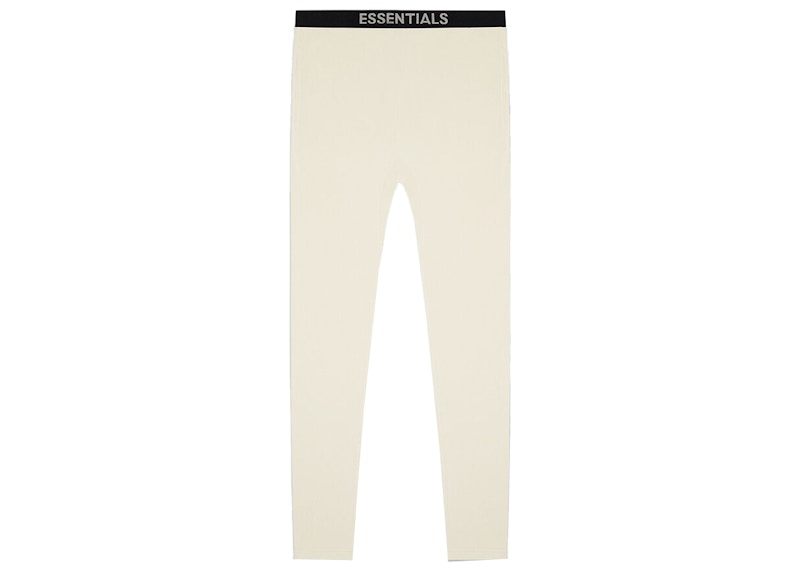 Pre-owned Fear Of God Essentials Thermal Pants In Cream