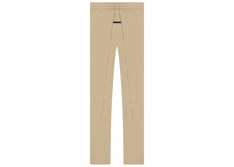 Pre-owned Fear Of God Men's Essentials Twil Pant In Khaki