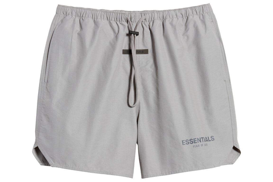 Pre-owned Fear Of God Essentials Volley Short Cement/pebble