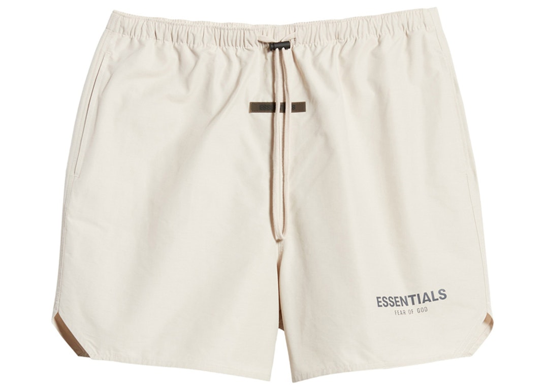 Pre-owned Fear Of God Essentials Volley Short Stone/oat