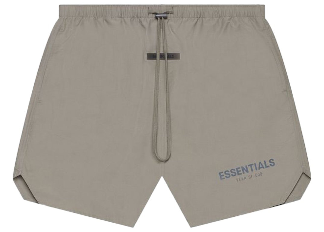 Pre-owned Fear Of God Essentials Volley Short Taupe
