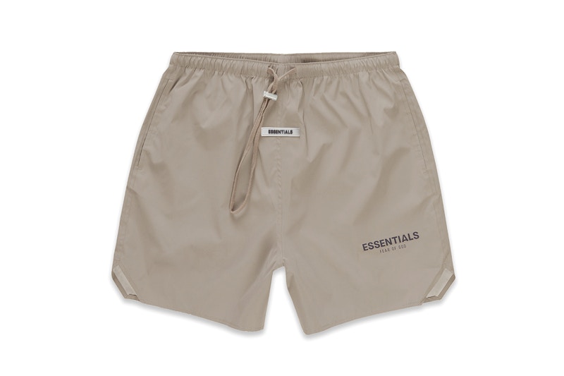 Fear of God Essentials Volley Shorts Taupe Men's - FW20 - US