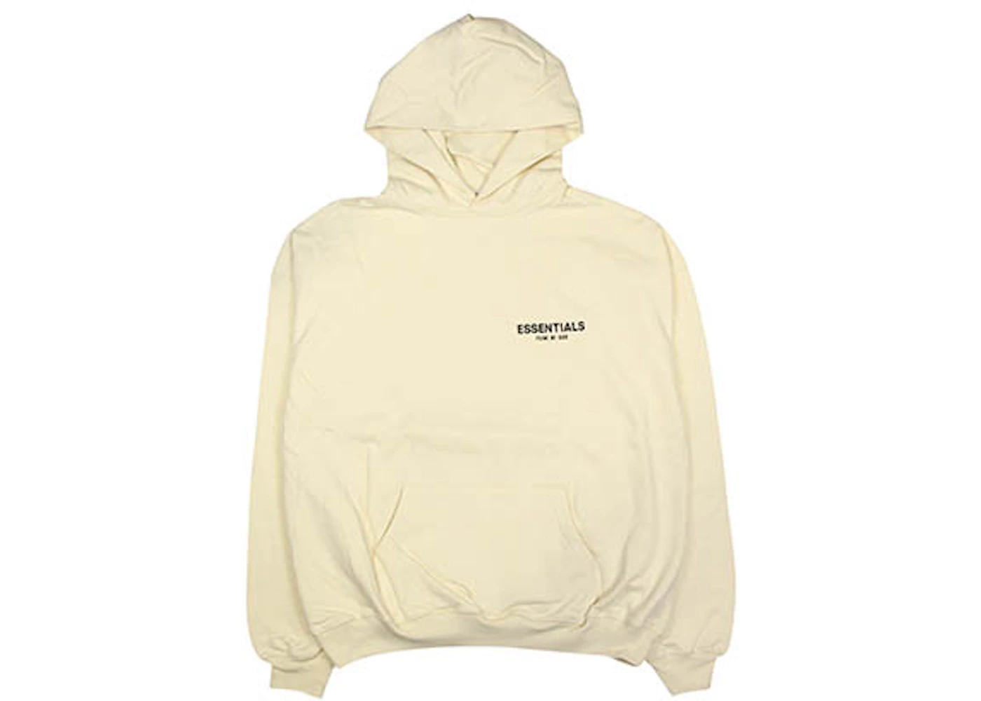 Fear of God Essentials Logo Pullover Hoodie (SS19) Cream Men's - SS19 - US