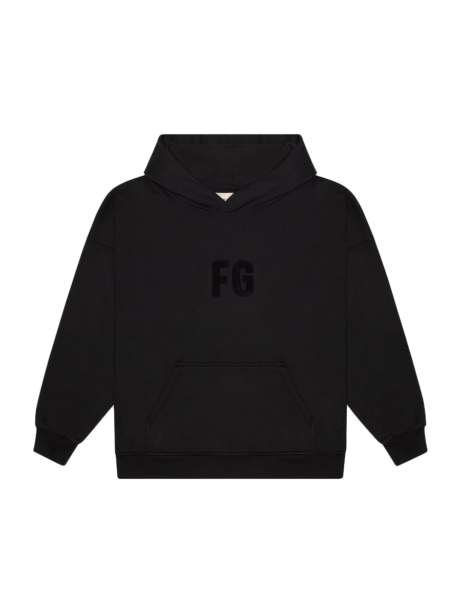 FEAR OF GOD Everyday 'FG' Hoodie Black/Black - SIXTH COLLECTION