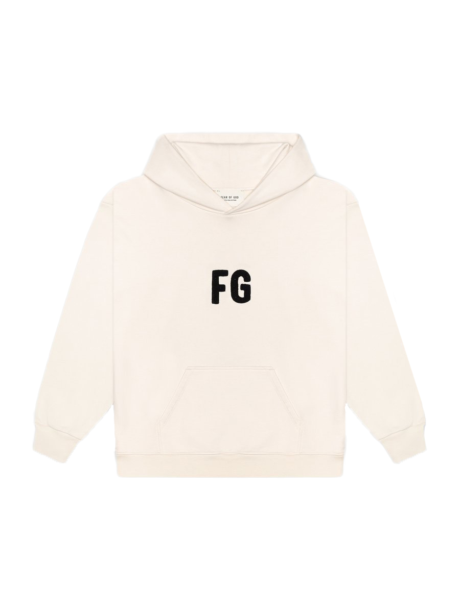FEAR OF GOD Everyday 'FG' Hoodie Cream/Black - SIXTH COLLECTION ...