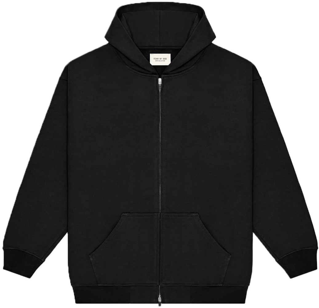 FEAR OF GOD Everyday Full Zip Hoodie Vintage Black - Sixth Collection - US