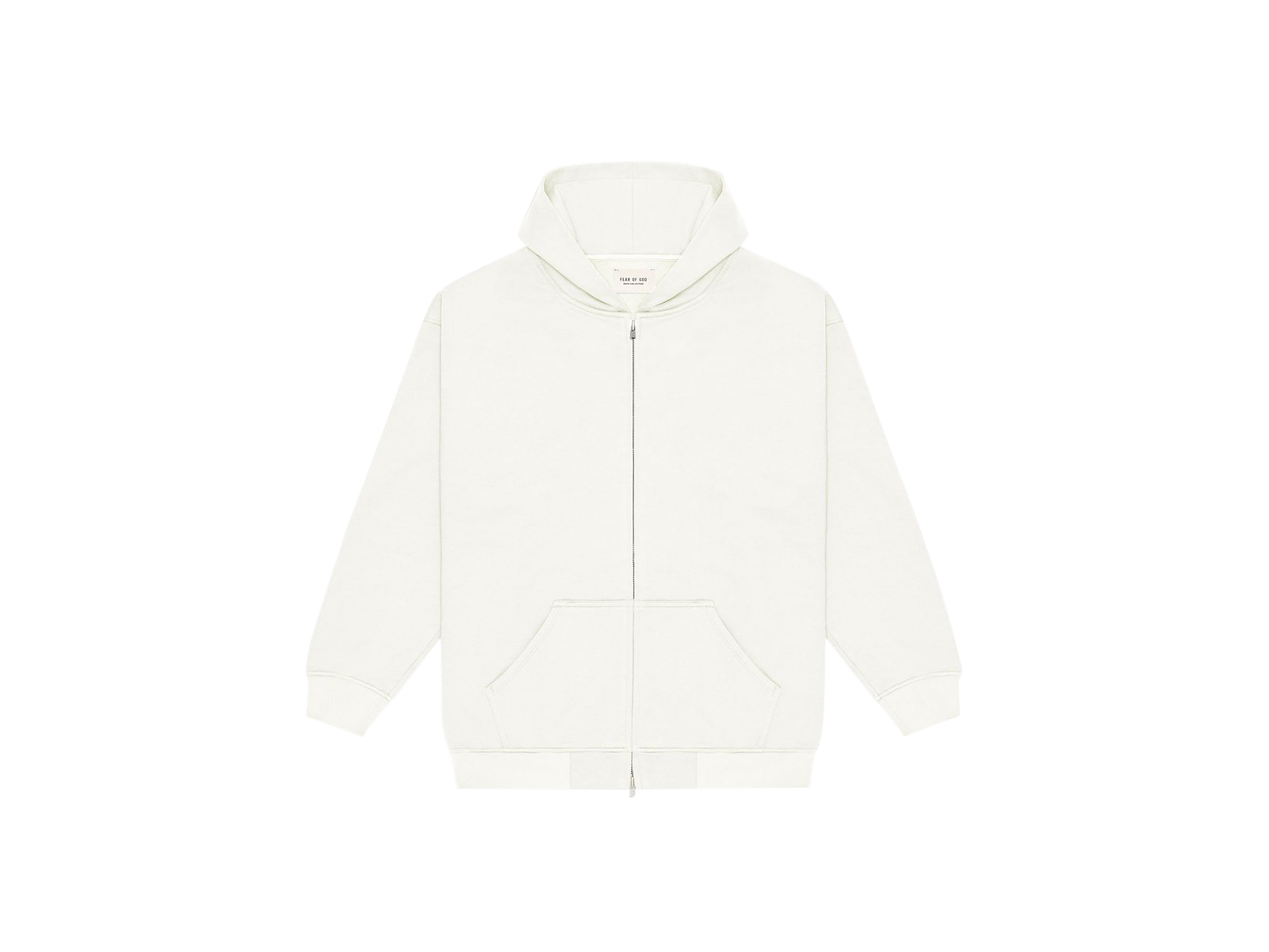 FEAR OF GOD Everyday Full Zip Hoodie White - SIXTH COLLECTION - GB