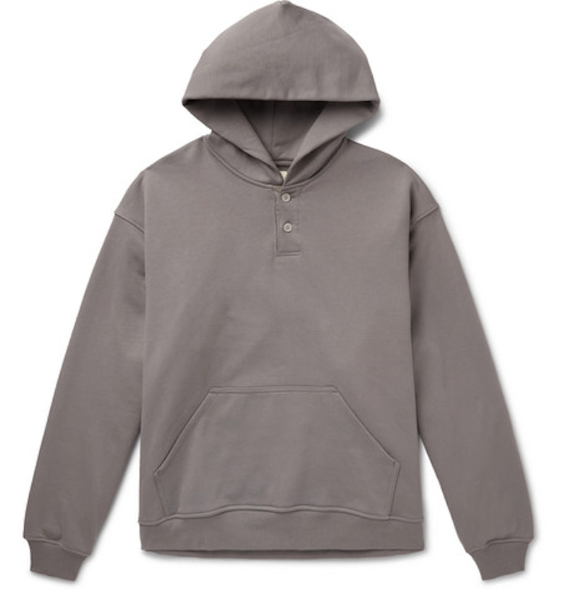 FEAR OF GOD Everyday Henley Hoodie Grey Men's - SIXTH COLLECTION - US