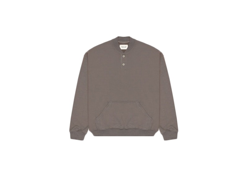 FEAR OF GOD Everyday Henley Sweatshirt God Grey SIXTH COLLECTION US