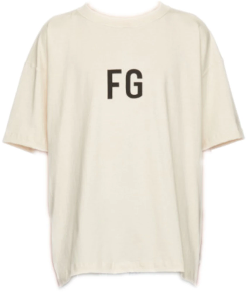 øje madlavning Asien FEAR OF GOD FG' Logo T-shirt Cream/Black - SIXTH COLLECTION Men's - US