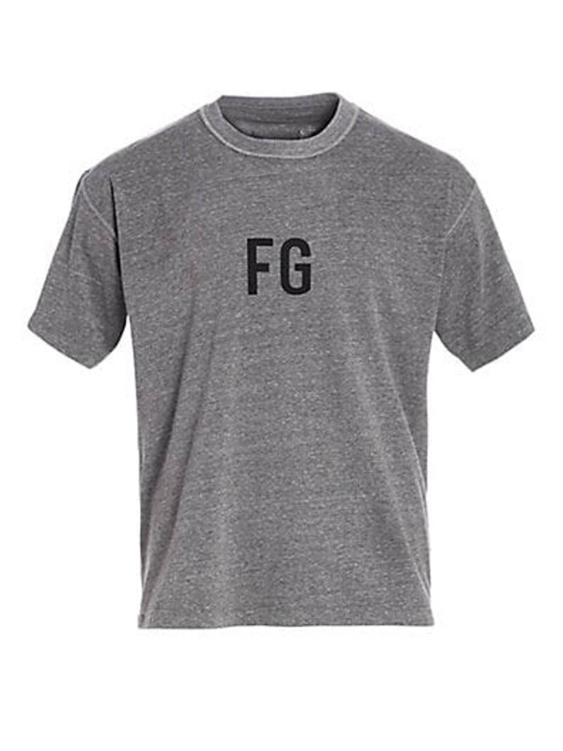 FEAR OF GOD FG Logo T shirt Grey Black